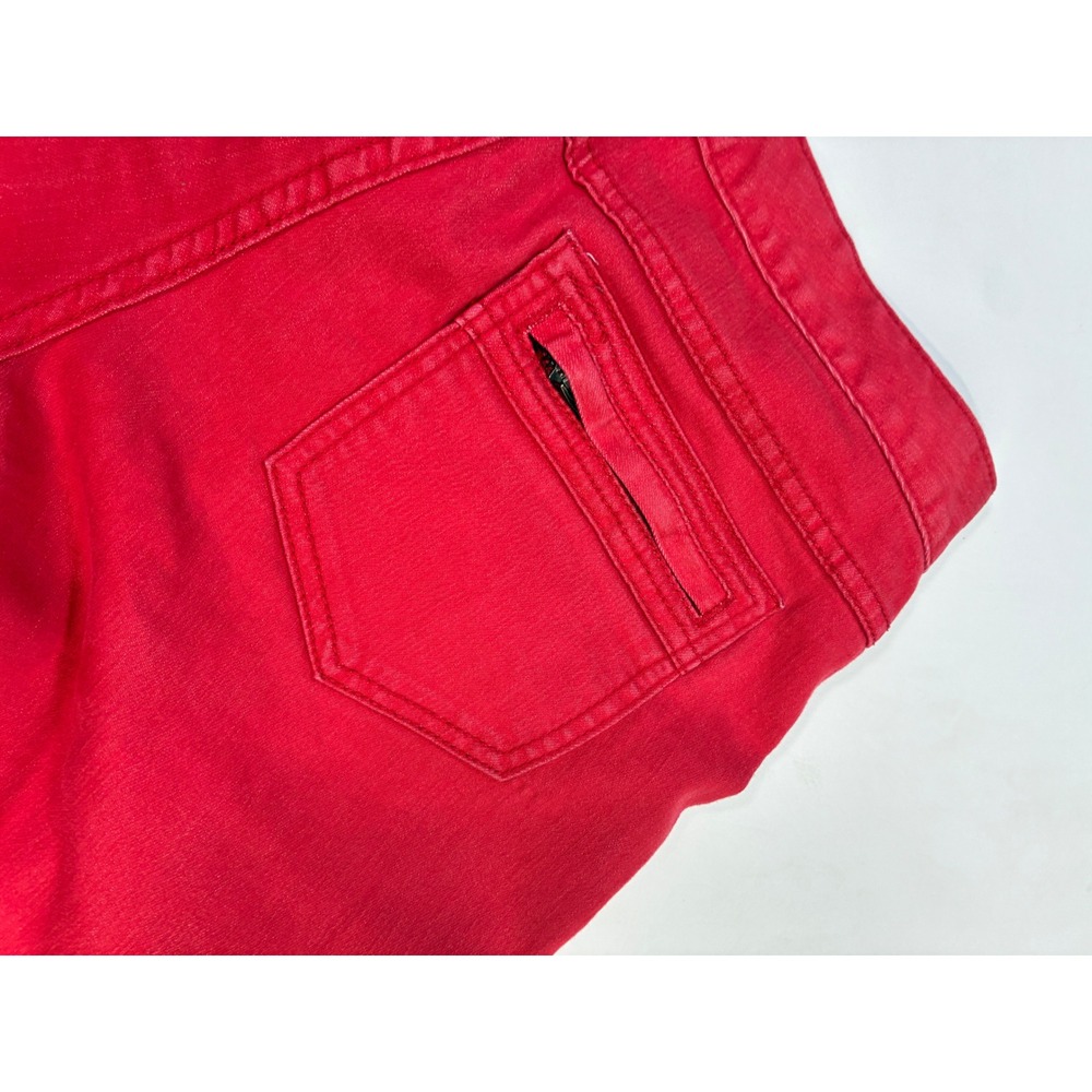 Free People‎ Red Cargo Pants Womens Size 28 Zipper Pockets Moto Style - Picture 10 of 12